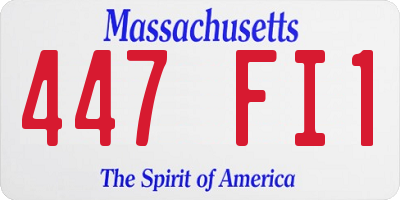 MA license plate 447FI1