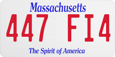 MA license plate 447FI4