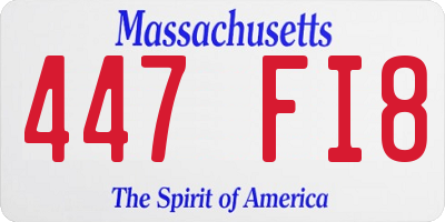 MA license plate 447FI8