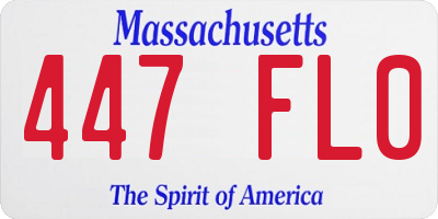 MA license plate 447FL0