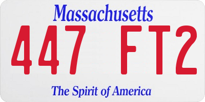 MA license plate 447FT2