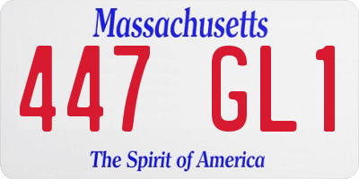 MA license plate 447GL1