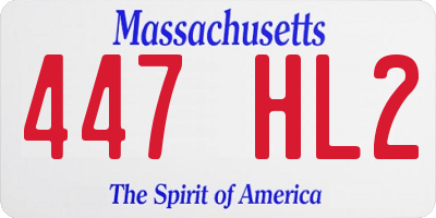 MA license plate 447HL2