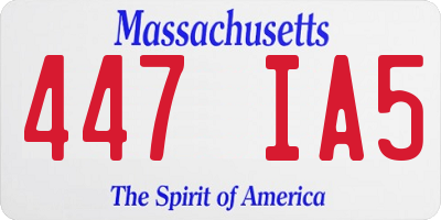 MA license plate 447IA5