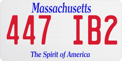 MA license plate 447IB2