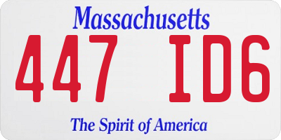 MA license plate 447ID6