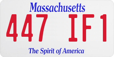 MA license plate 447IF1