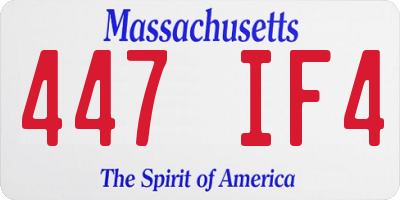 MA license plate 447IF4