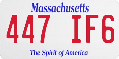 MA license plate 447IF6
