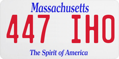 MA license plate 447IH0