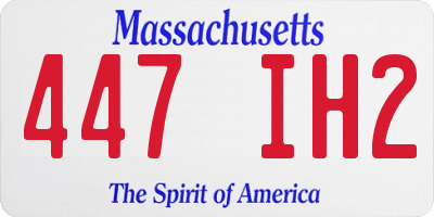MA license plate 447IH2