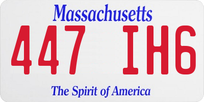 MA license plate 447IH6