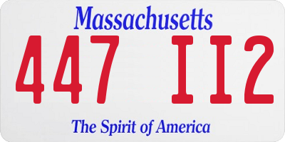 MA license plate 447II2