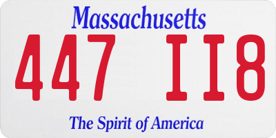 MA license plate 447II8