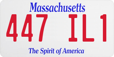 MA license plate 447IL1