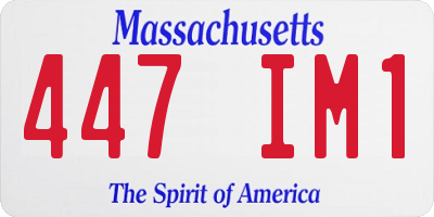MA license plate 447IM1