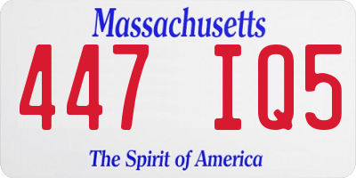 MA license plate 447IQ5