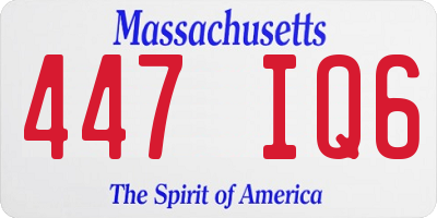 MA license plate 447IQ6