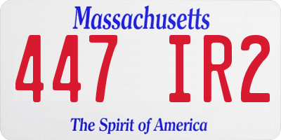 MA license plate 447IR2