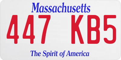 MA license plate 447KB5