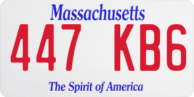 MA license plate 447KB6