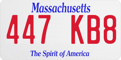 MA license plate 447KB8