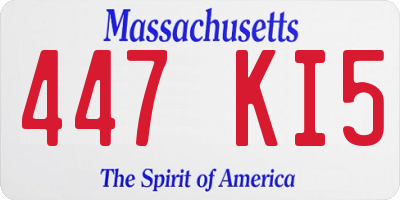 MA license plate 447KI5