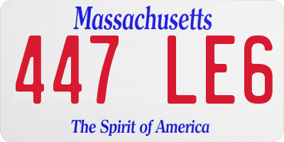 MA license plate 447LE6