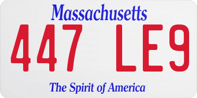 MA license plate 447LE9