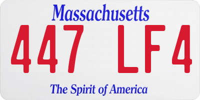 MA license plate 447LF4