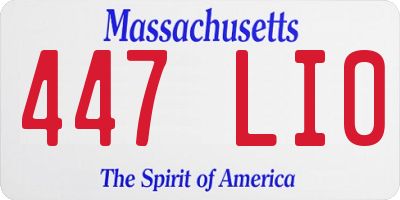 MA license plate 447LI0