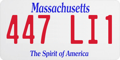 MA license plate 447LI1