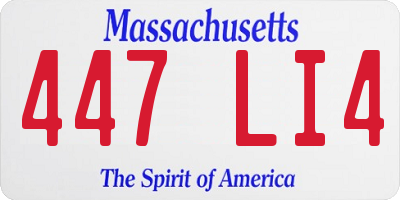 MA license plate 447LI4