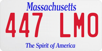 MA license plate 447LM0