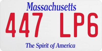 MA license plate 447LP6