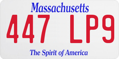 MA license plate 447LP9