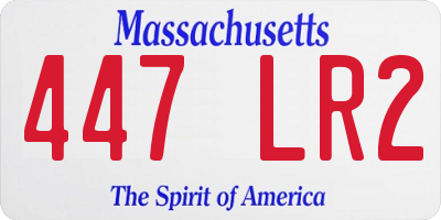 MA license plate 447LR2