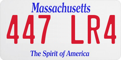 MA license plate 447LR4
