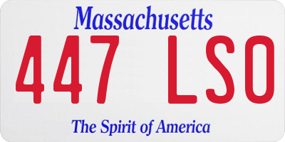 MA license plate 447LS0