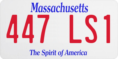 MA license plate 447LS1