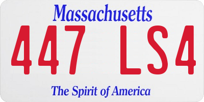 MA license plate 447LS4