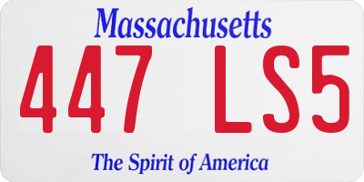 MA license plate 447LS5