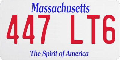 MA license plate 447LT6