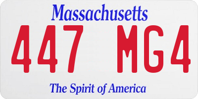 MA license plate 447MG4