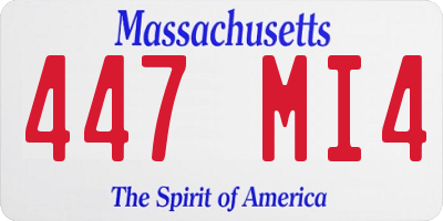 MA license plate 447MI4