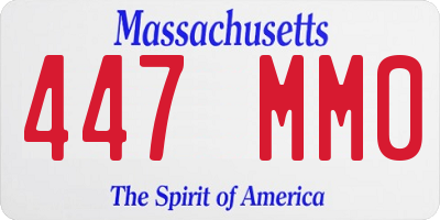 MA license plate 447MM0