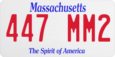 MA license plate 447MM2