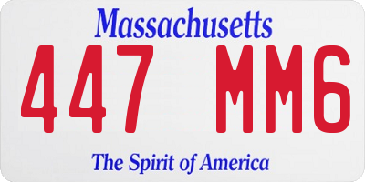 MA license plate 447MM6