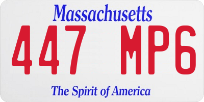 MA license plate 447MP6