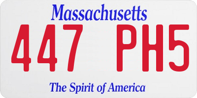MA license plate 447PH5